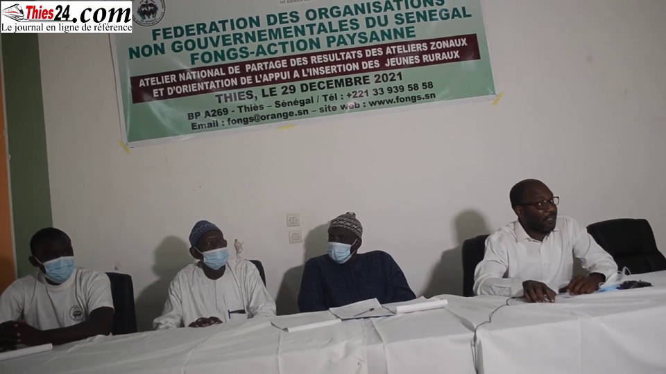 Vidéo/ La FONGS réunit les acteurs autour d’une rencontre nationale à Thiès sur la prise en charge de la problématique de l’emploi des jeunes ruraux