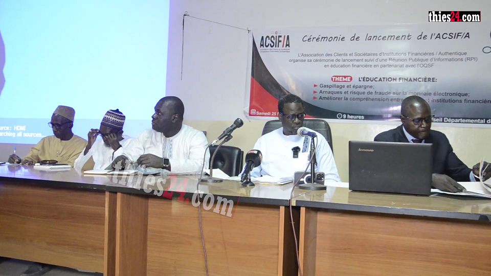 Vidéo/Lancement à Thiès de l’Association des Clients et Sociétaires des Institutions Financières/Authentique (ACSIF/A),