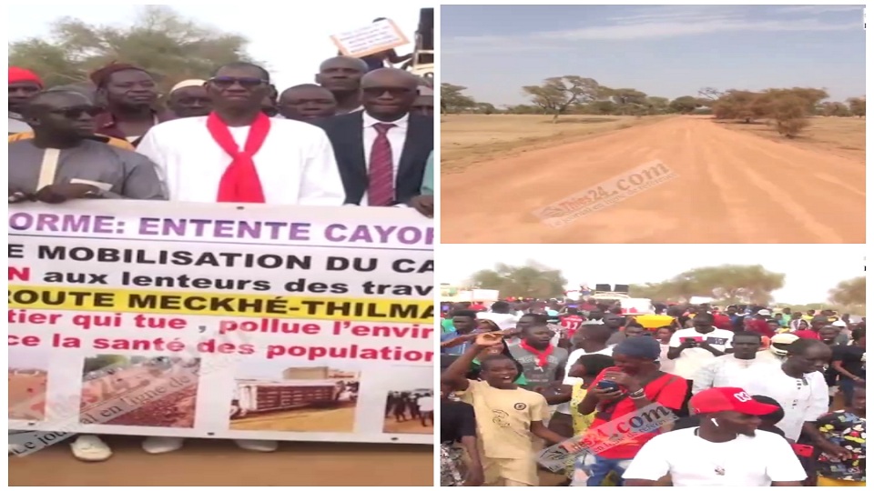 Vidéo/ La Cayor des profondeurs dans la rue, pour réclamer l’accélération des travaux de la route Mékhé-Thilmakha
