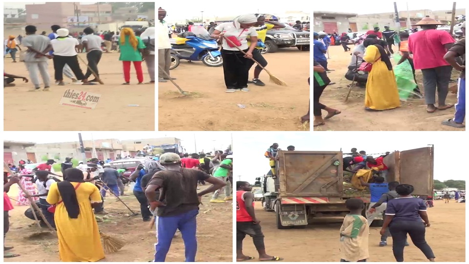 Vidéo/ Nettoyage d’avant Gamou, les moustarchidines prennent d’assaut le champ de courses