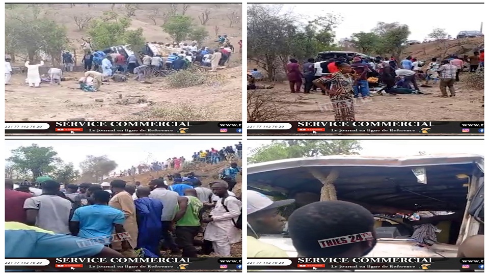 Vidéo/ Allou Kagne, un car Ndiaga Ndiaye se renverse et fait un mort