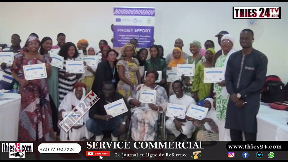 Vidéo/Handicap International, fin de formation pour des bénéficiaires du projet EFFORT