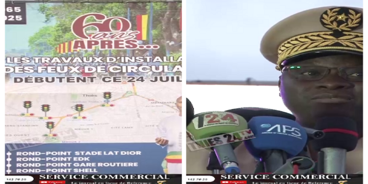 Vidéo/ Des feux tricolores à Thiès, les fortes recommandations du Gouverneur Saër Ndao