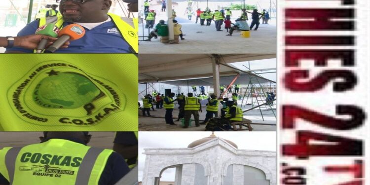 Vidéo/Érection des tentes à Tivaouane, le COSKAS en plein déploiement