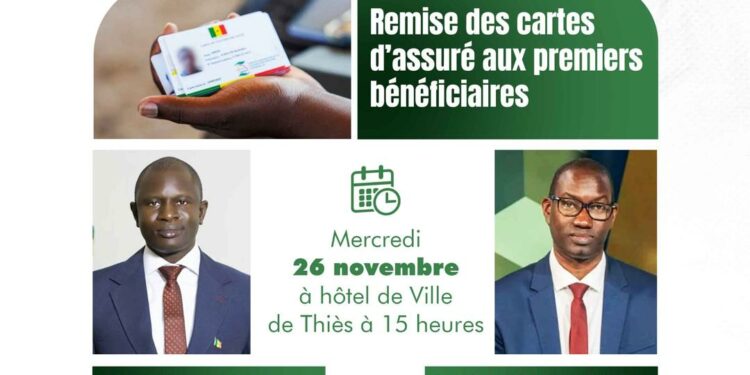 La Ville de Thiès procède à la remise des Cartes d&rsquo;assurés SEN-CSU aux premiers bénéficiaires