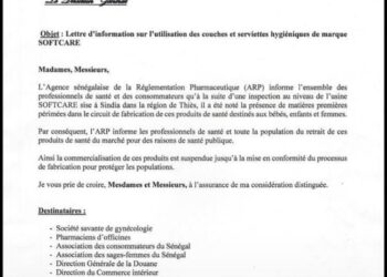 Des matières premières périmées retrouvées dans le circuit de fabrication de serviettes hygiéniques à Sindia