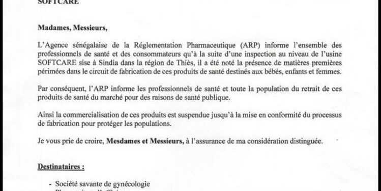 Des matières premières périmées retrouvées dans le circuit de fabrication de serviettes hygiéniques à Sindia