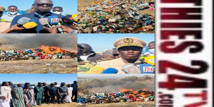 Viéo/ Plus de 95 tonnes de drogue, faux médicaments incinérées à Thiès