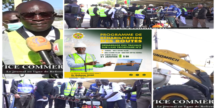 Vidéo/Lancement de travaux de réfection de l&rsquo;axe Tribunal-Rond point hôpital régional