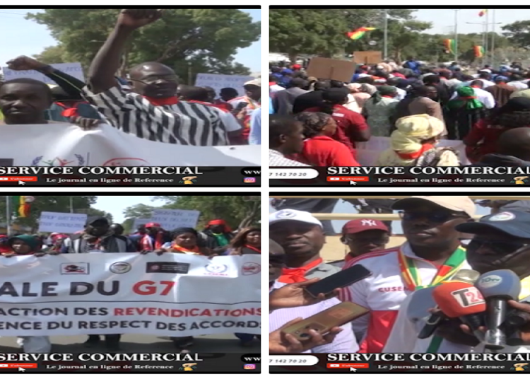 Vidéo/ Marche nationale à Thiès, les enseignants du G7 déversent leur colère dans la rue