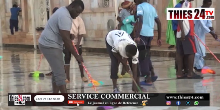 Vidéo/Tivaouane, grande opération de nettoiement Esplanade mosquée Serigne Babacar Sy