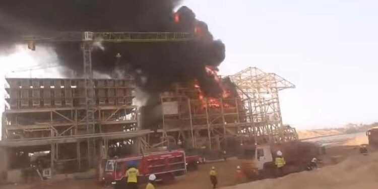 Incendie à l’unité d’extraction de sables minéralisés de la GCO