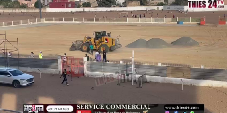 Vidéo/ Le Stade du champ de courses de Thiès en chantier, en attendant l&rsquo;arrivée du Président Diomaye