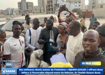 « NYawdi Juuldé » offre deux béliers, des tissus basin à Cheikh Oumar Anne