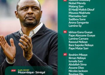 Patrick Vieira, une toute première liste sans Sadio Mané