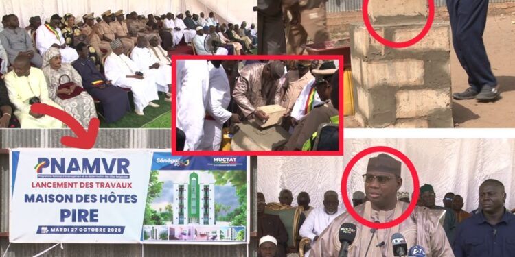 Vidéo/Une maison des hôtes à Pire, le Ministre Balla Moussa Fofana pose la première pierre