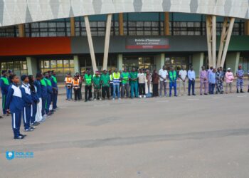 JOJ, levée des couleurs avec les athlètes basés au Stade Léopold Sédar Senghor