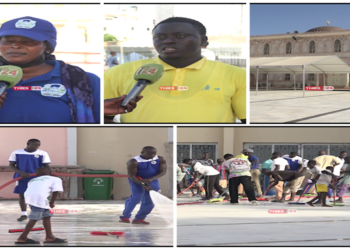Vidéo/ Tivaouane, la grande mosquée Serigne Babacar Sy lavée à grande eau