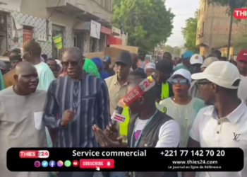 Arrivée triomphale de Dr Babacar Diop à l&rsquo;inauguration de l&rsquo;axe reconstruit Robinet Bagarre-Silmang