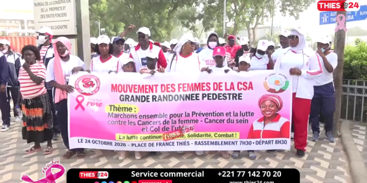 Vidéo/Grande randonnée pédestre à Thiès avec le mouvement national des femmes de la CSA